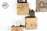 Authentic Hand Hewn Reclaimed Barn Wood Floating Blocks - Set of 3 Uncategorized shelving