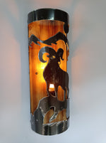 Rustic Ram Cabin Sconce Wall Light Fixtures Lighting
