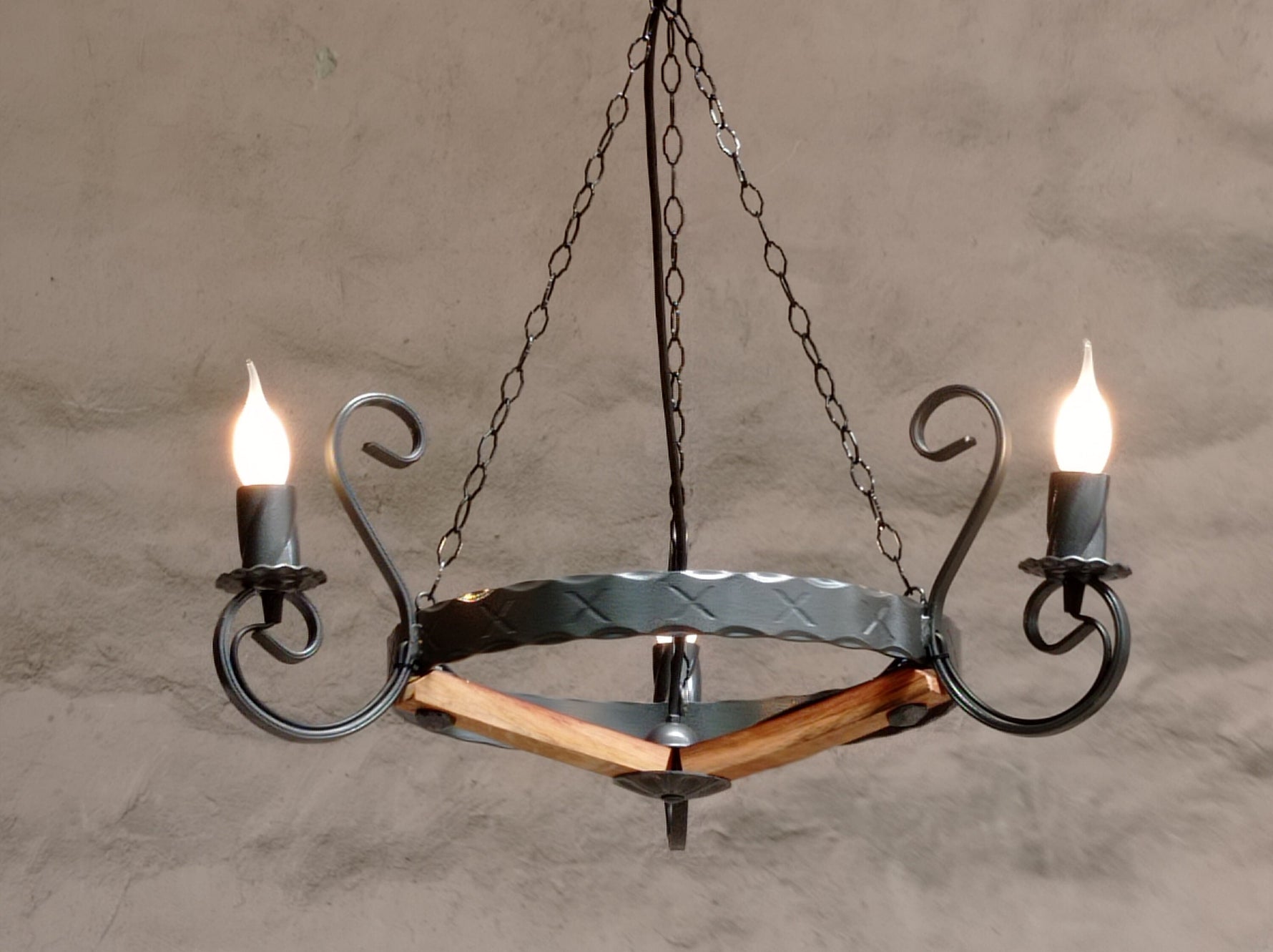 simple Wrought iron chandelier Chandeliers Lighting