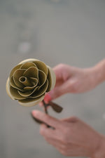 Hand Forged Gold Rose Decor Gift