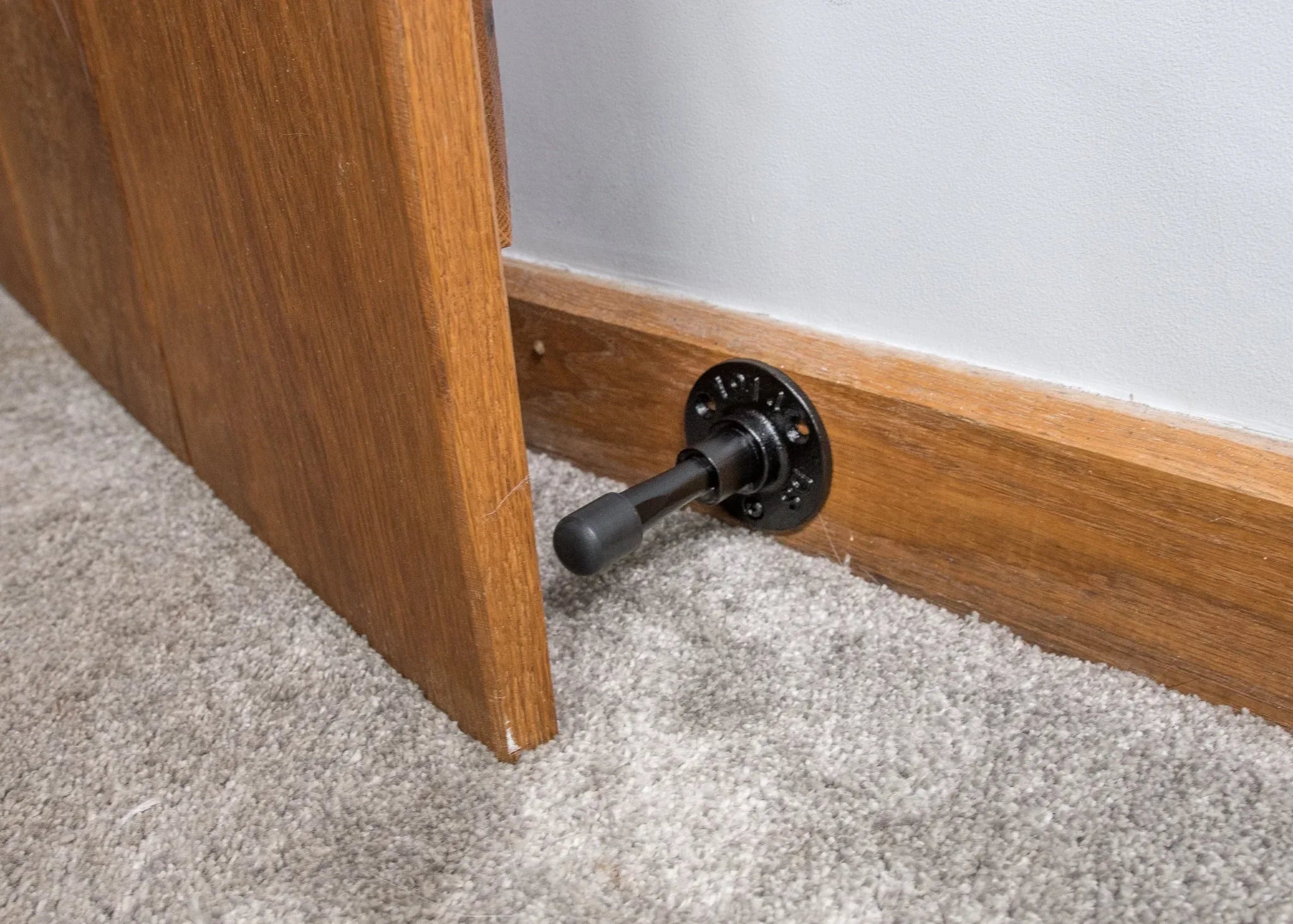 Industrial Iron Door Stop - Matte Black - Old West Iron