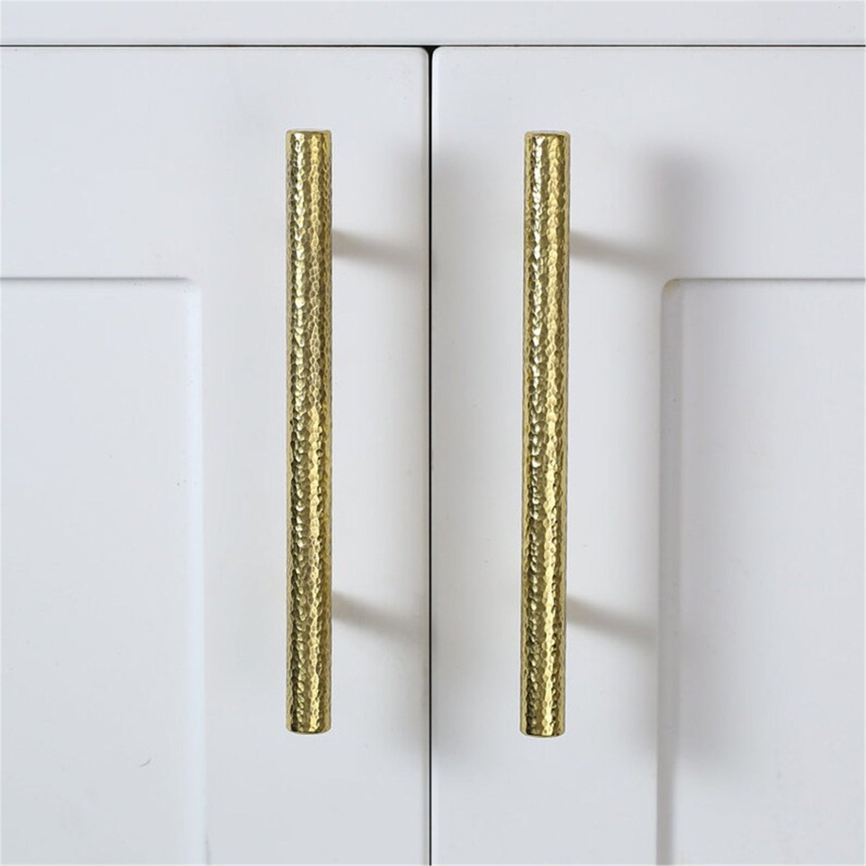 Hammered Brass Drawer Pulls