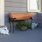 36"L Copper Plated Flower Box Planter with Branches Stand, 26"H