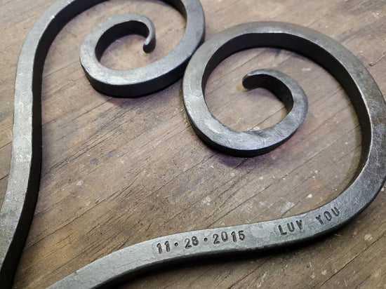 Hand Forged Heart Shaped Trivet Trivets