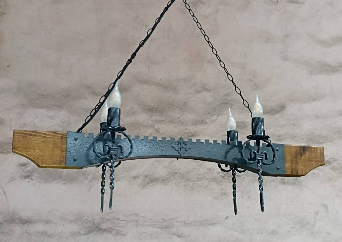 Rustic castle style Wrought iron lighting fixture Lighting Lighting