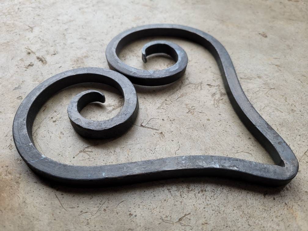 Hand Forged Heart Shaped Trivet Trivets