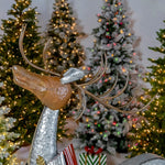 Set of 3 Galvanized Reindeer Holiday Ornaments Christmas