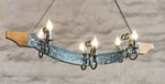 elegant Wrought iron and wood Chandelier Lighting Lighting