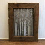 Birch Tree Scene on Barnwood Decor