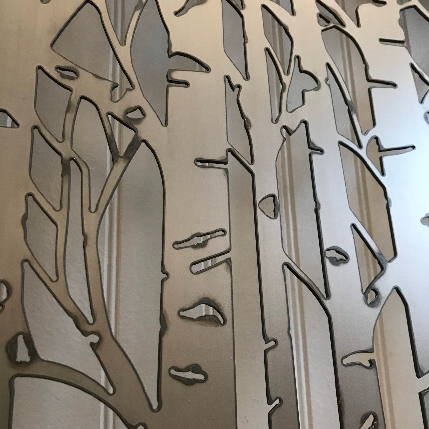 Birch Tree Scene on Barnwood Decor