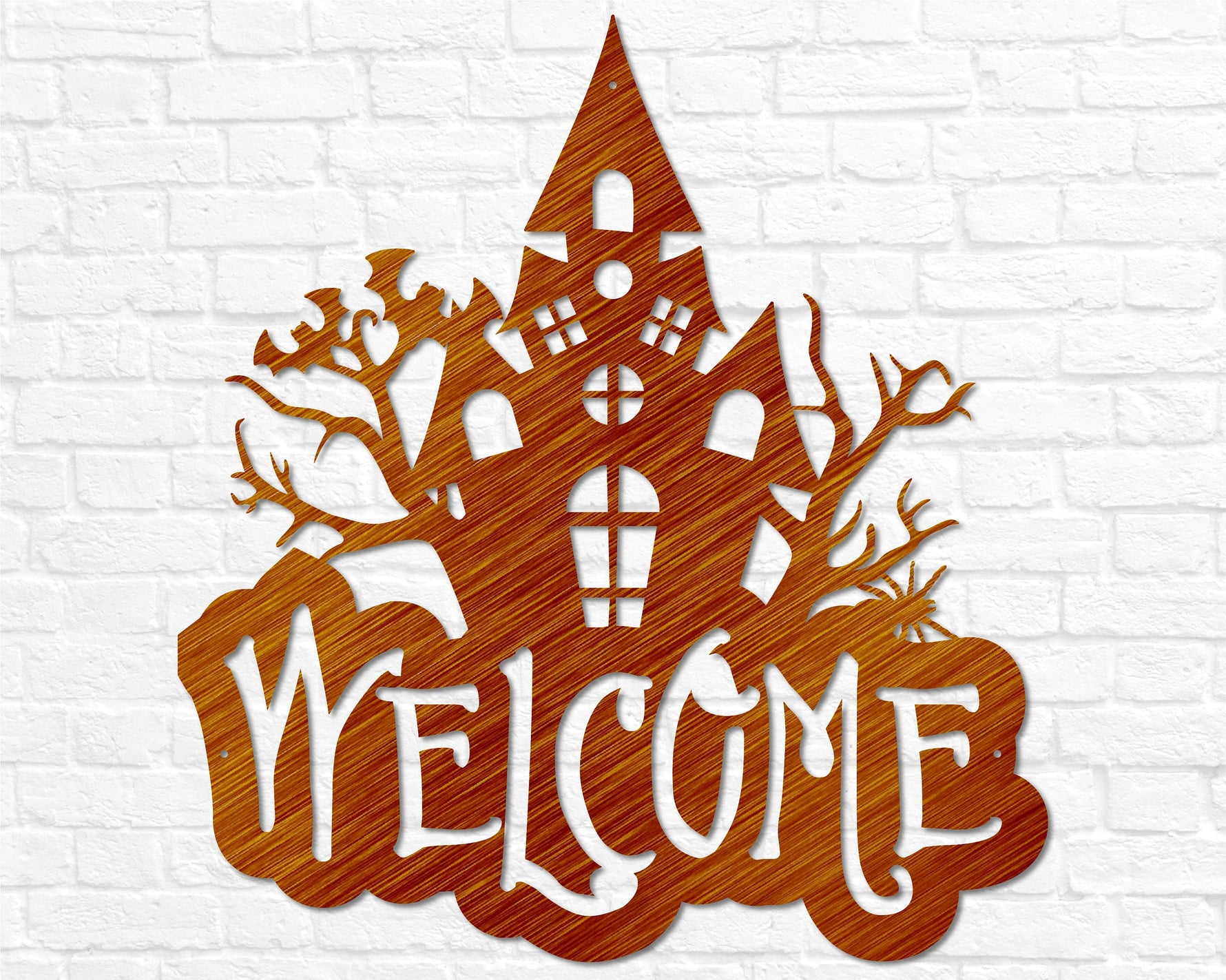 Haunted House Welcome Sign Signage Halloween