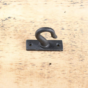 Black Strong and robust cast iron ceiling hook - Old West Iron