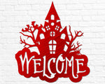 Haunted House Welcome Sign Signage Halloween