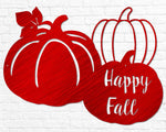 Happy Fall Pumpkins Cutout Decor Halloween