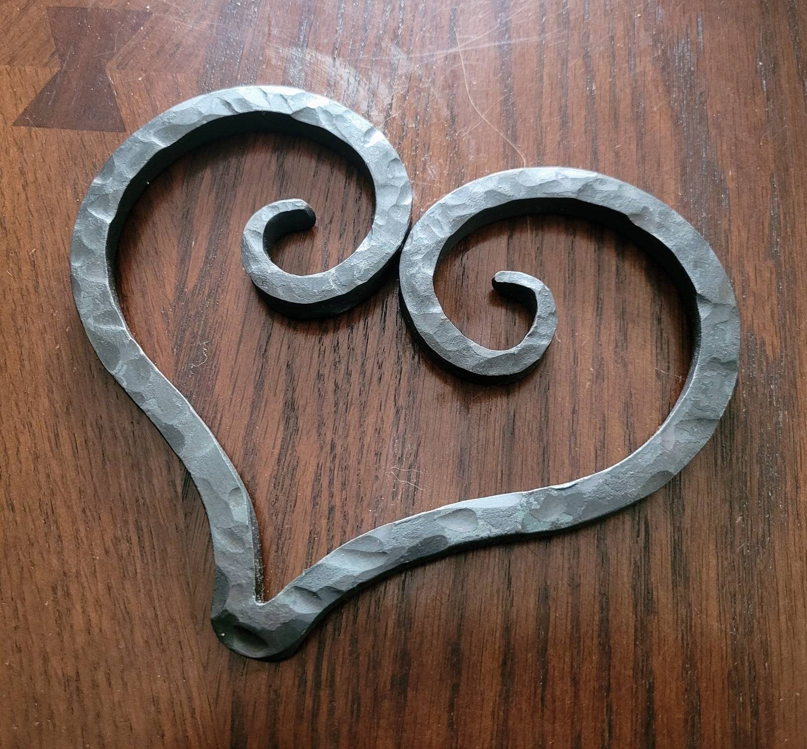 Hand Forged Heart Shaped Trivet Trivets