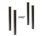 H 40 Inch, Bar Height Table Legs, Column Style, Set4 Table Legs