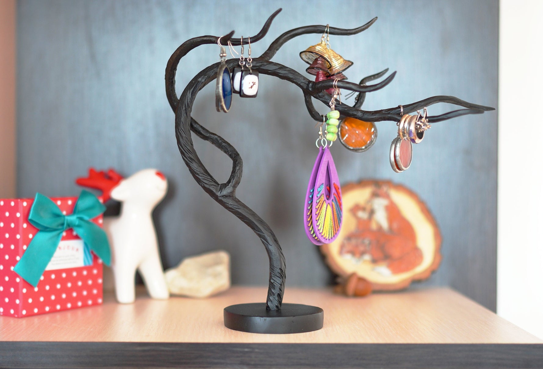 Forged tree Jewelry organizer Jewelry Holders Gift