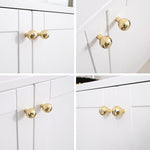 Hammered Brass Drawer Pulls