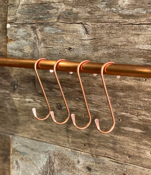 Copper S Hooks (4 pack) - Old West Iron