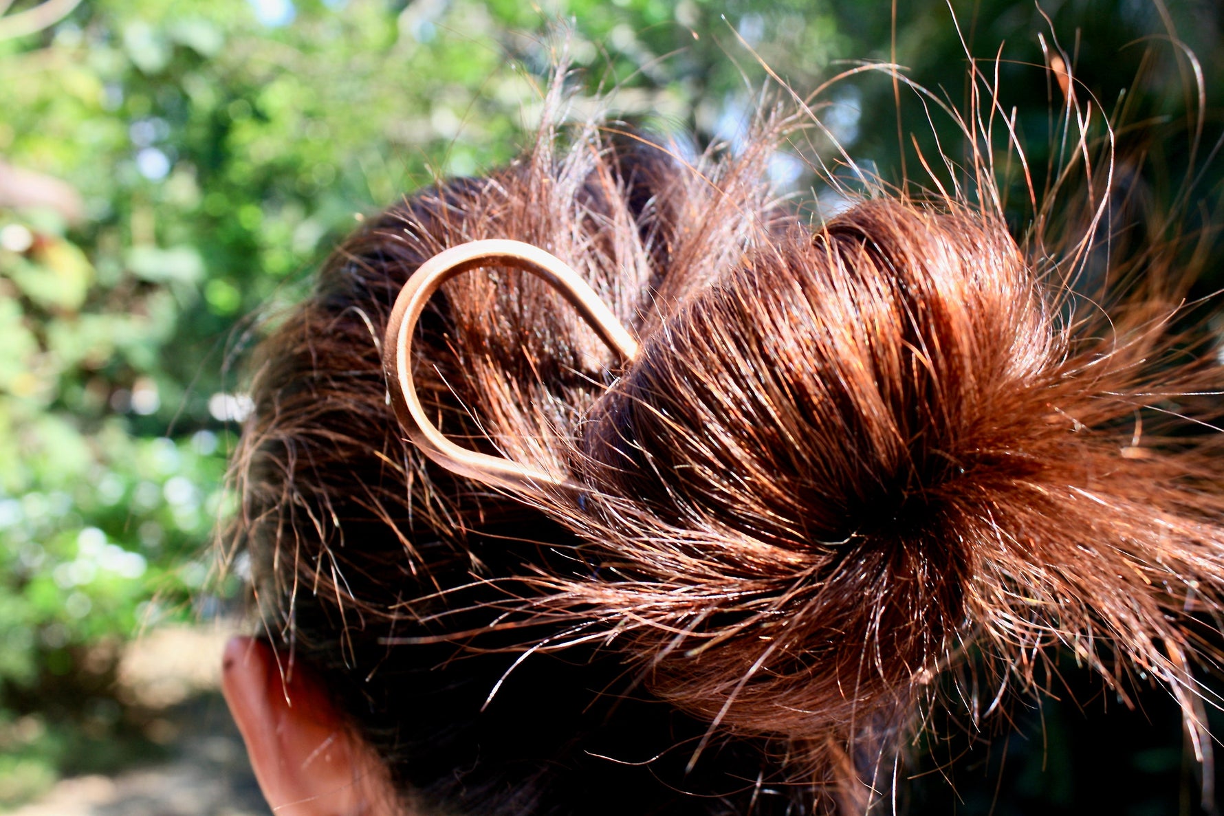 Hand Forged Copper hair fork Hair Forks & Sticks Gift