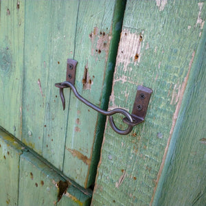 Hand forged barn door latch - Old West Iron