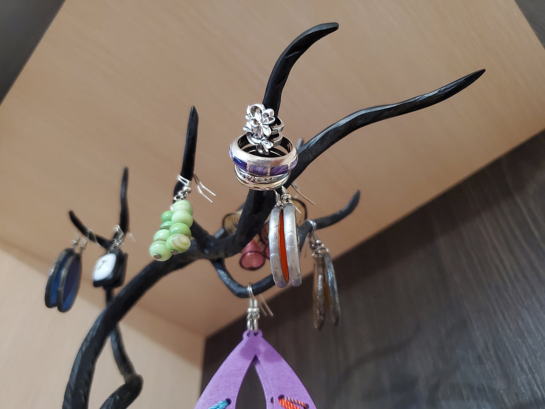 Forged tree Jewelry organizer Jewelry Holders Gift