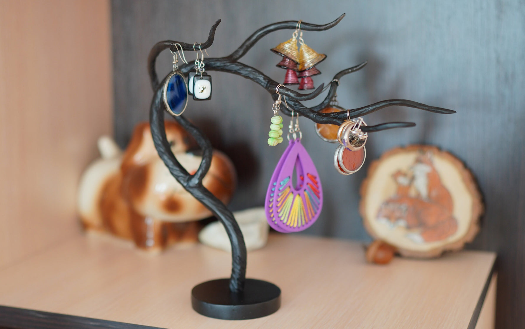 Forged tree Jewelry organizer Jewelry Holders Gift