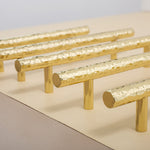 Hammered Brass Drawer Pulls