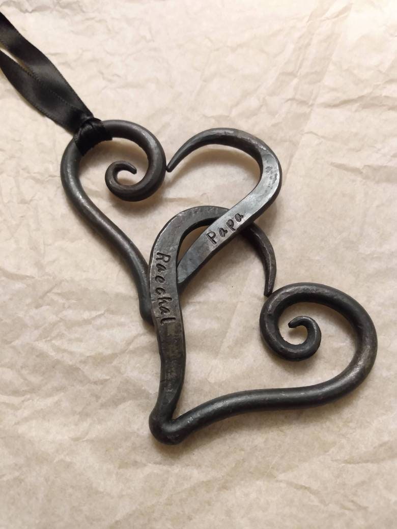 Small Personalized Iron Hearts Decorative Plaques Gift