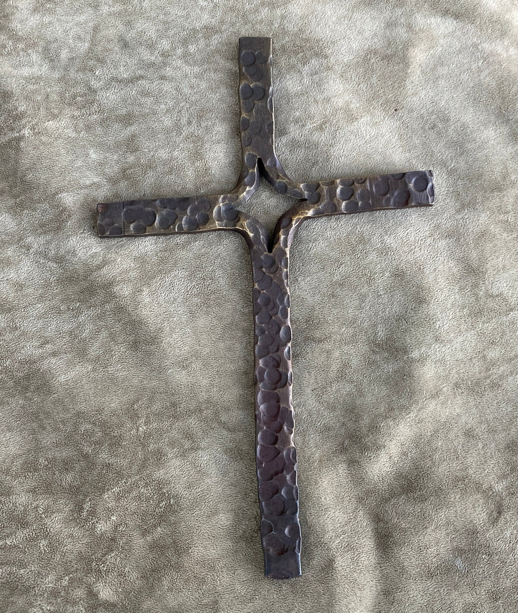 Hand Forged Cross, Christian Art, Crucifix, Blacksmith Art, Iron Cross, Wall Hanging, Wall Cross, Christian Cross, Iron