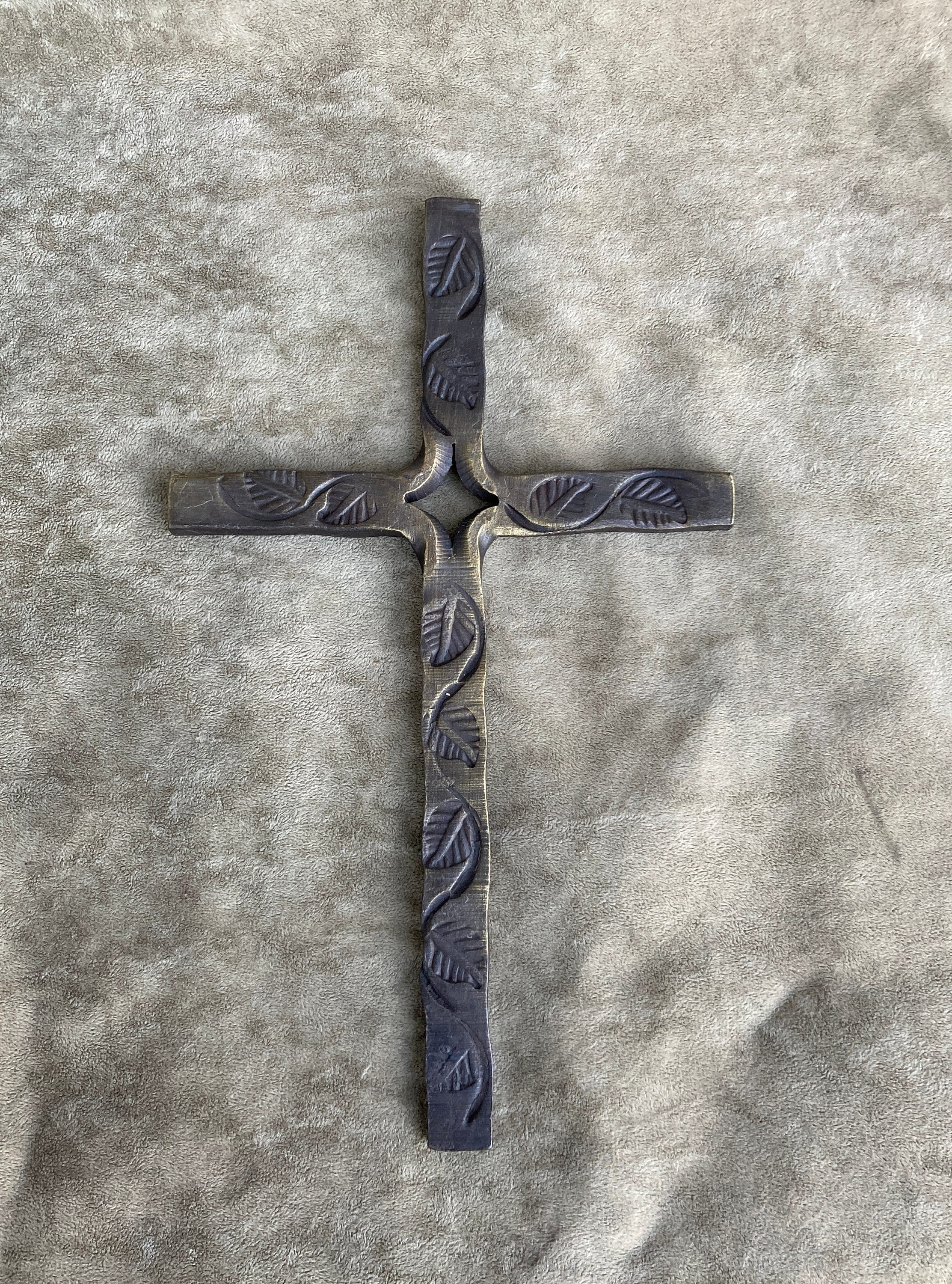 Hand Forged Cross Decor