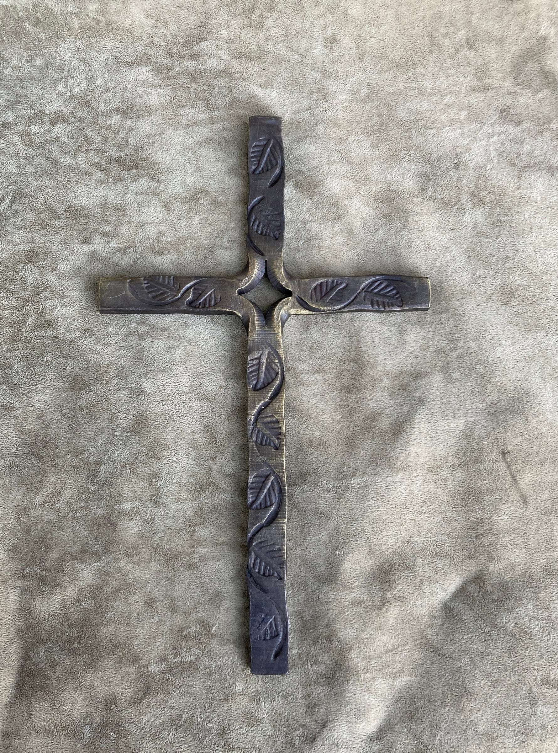 Hand Forged Cross Decor