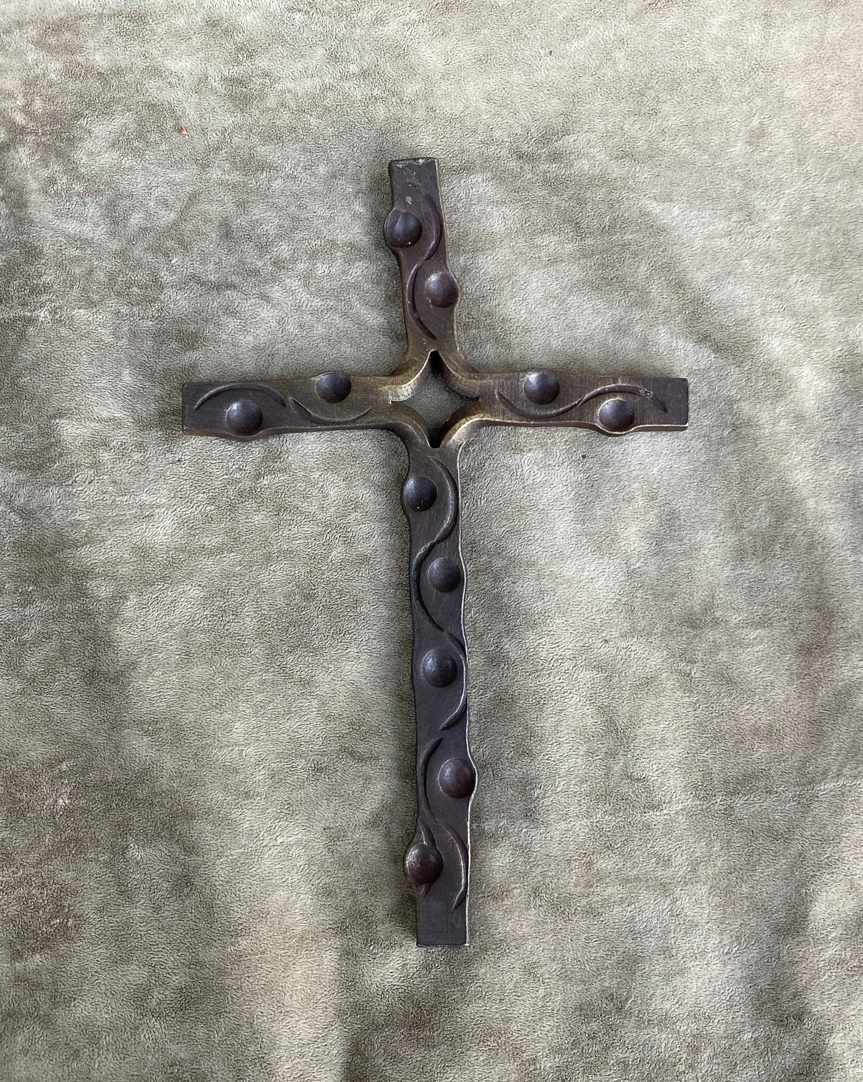 Hand Forged Cross Decor