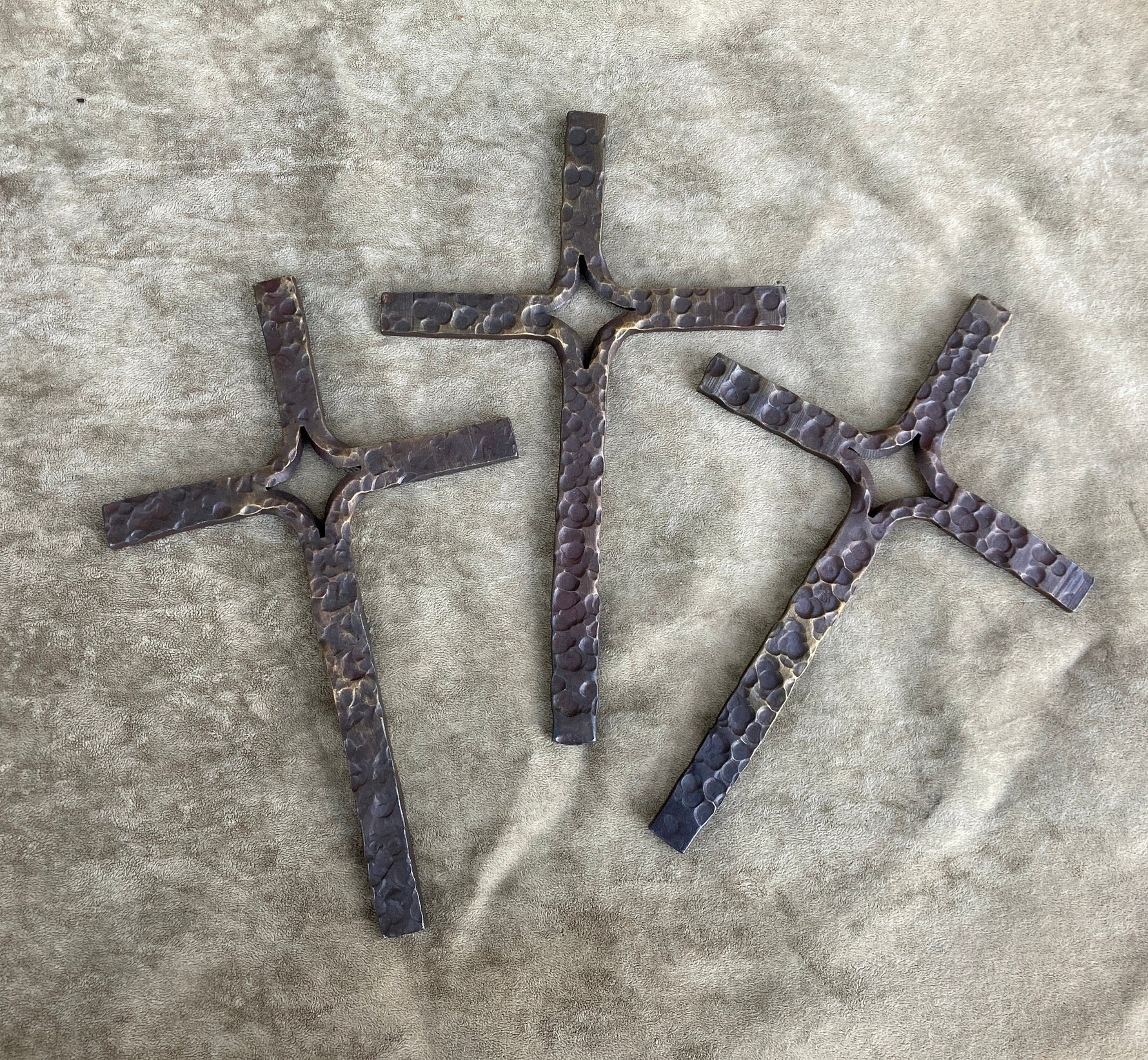 Hand Forged Cross, Christian Art, Crucifix, Blacksmith Art, Iron Cross, Wall Hanging, Wall Cross, Christian Cross, Iron