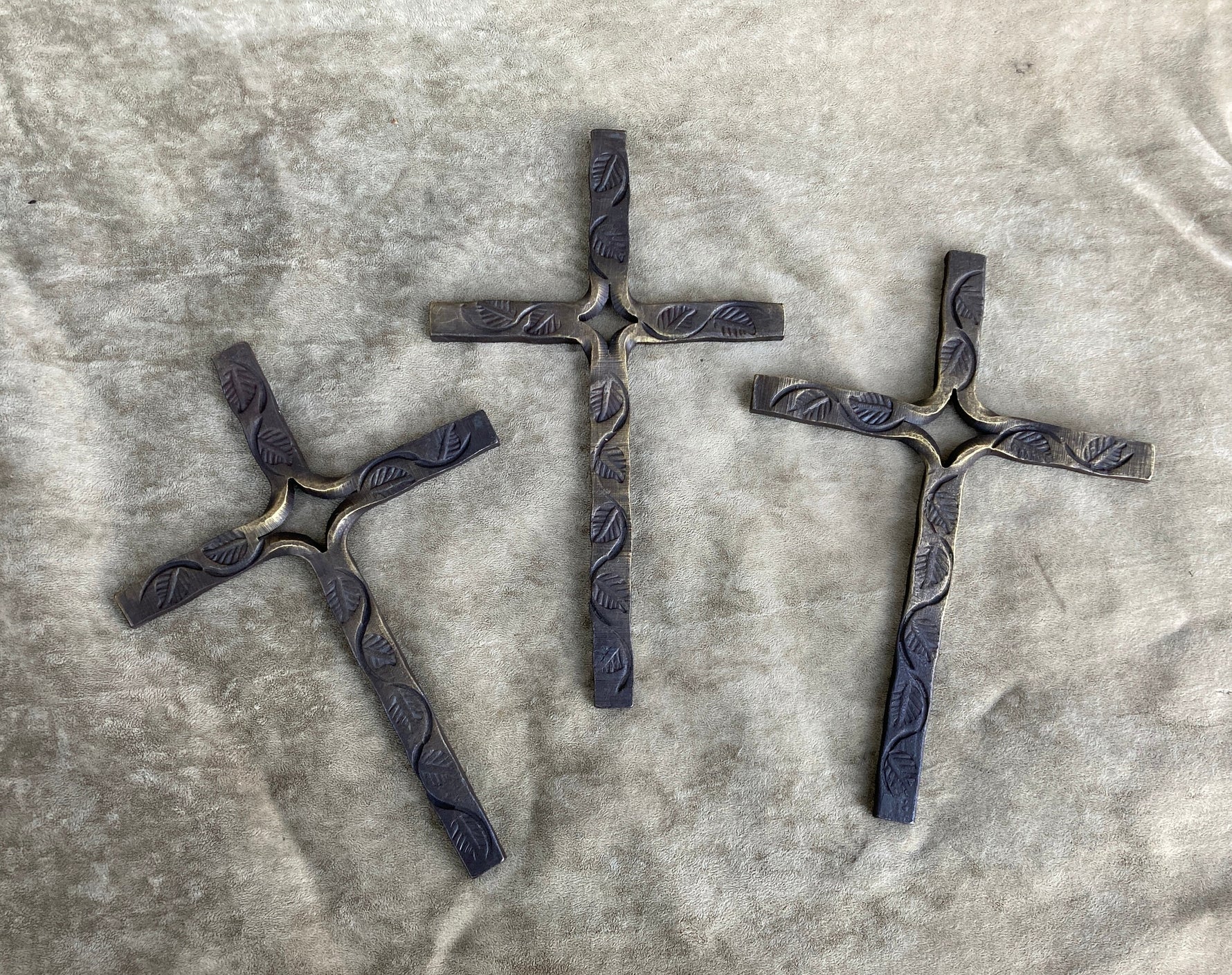 Hand Forged Cross Decor