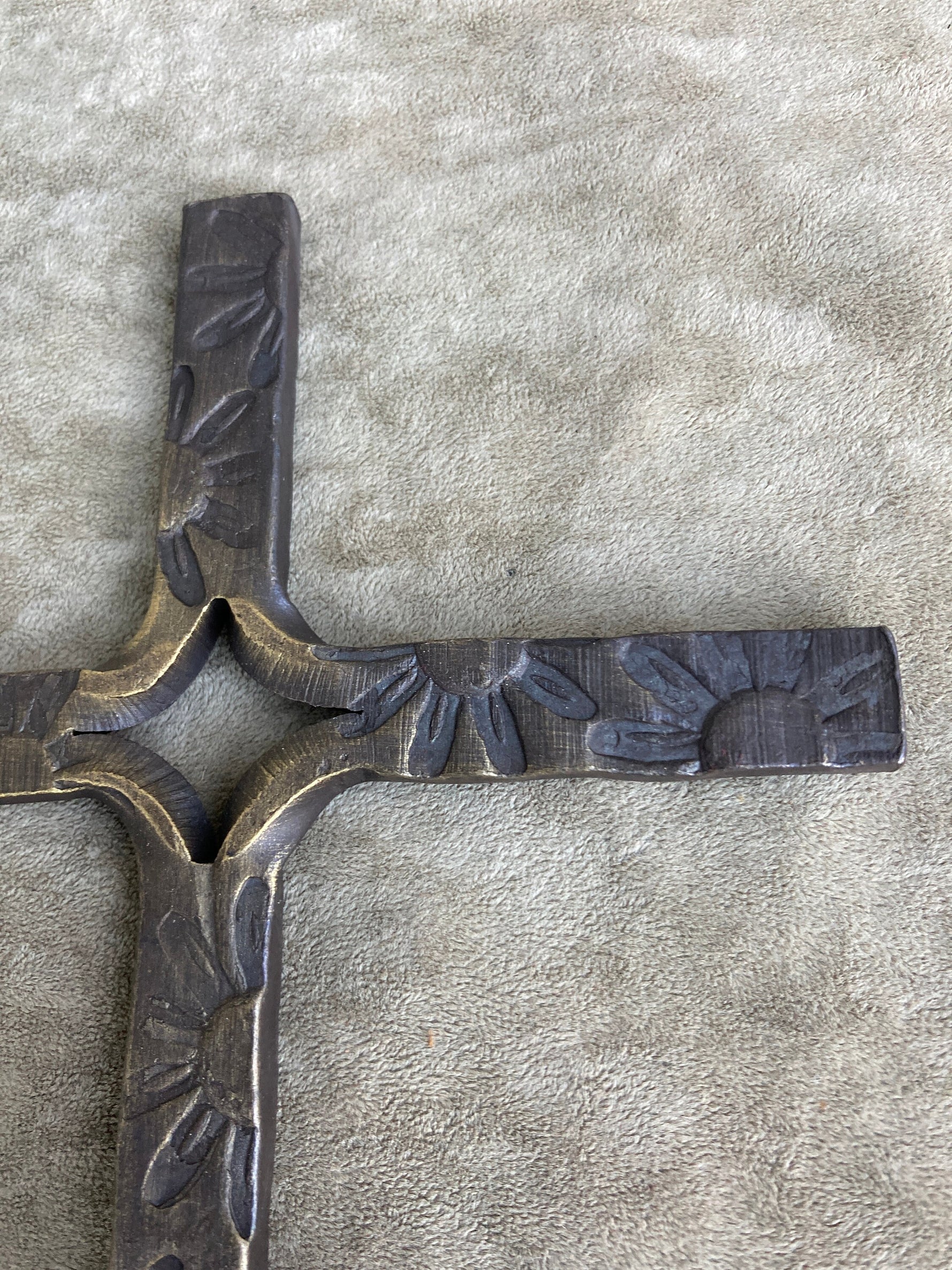 Hand Forged Cross, Christian Art, Crucifix, Blacksmith Art, Iron Cross, Wall Hanging, Wall Cross, Christian Cross, Iron