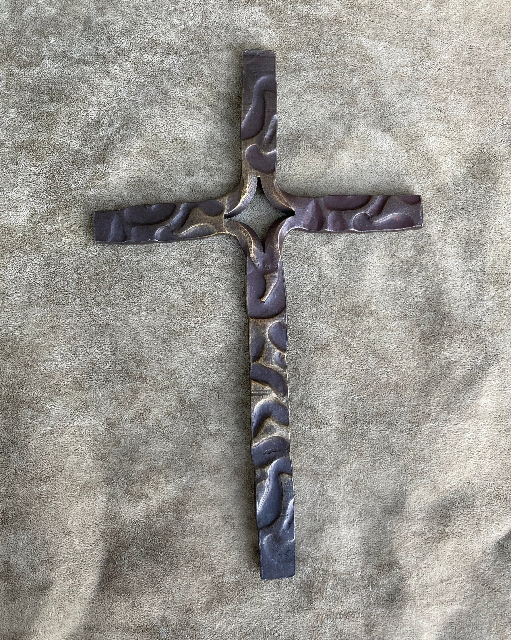 Hand Forged Cross, Christian Art, Crucifix, Blacksmith Art, Iron Cross, Wall Hanging, Wall Cross, Christian Cross, Iron