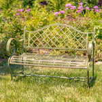 "Stephania" Victorian Style Iron Garden Bench Sculptures & Statues Furniture