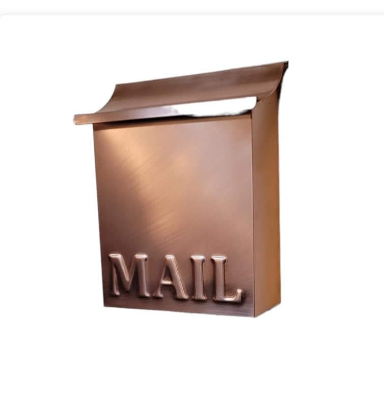 Flush Mount Embossed Copper Mailbox Mailboxes mailbox