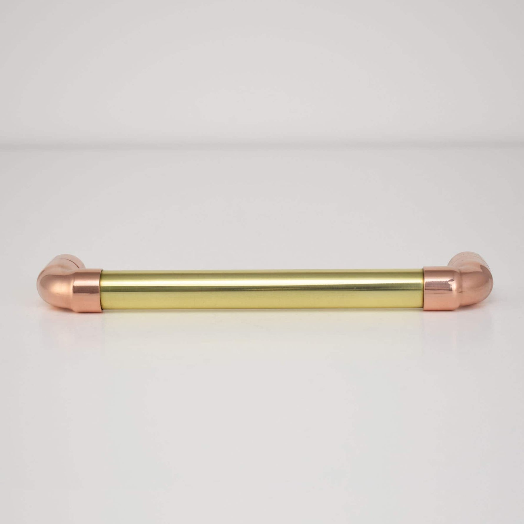 Brass U-Pull Handle with Copper Detail Cabinet Knobs & Handles Cabinet Handle