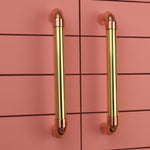 Brass U-Pull Handle with Copper Detail Cabinet Knobs & Handles Cabinet Handle
