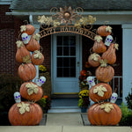 "Happy Halloween" Arch with Pumpkins and Skulls Arches Halloween