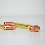 Brass U-Pull Handle with Copper Detail Cabinet Knobs & Handles Cabinet Handle