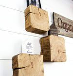 Authentic Hand Hewn Reclaimed Barn Wood Floating Blocks - Set of 3 Uncategorized shelving