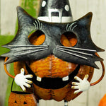 Iron Pumpkin Cat Halloween Figurine Seasonal & Holiday Decorations Halloween
