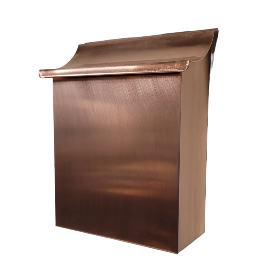 Flush Mount Copper Mailbox- Antique Top Mailboxes mailbox