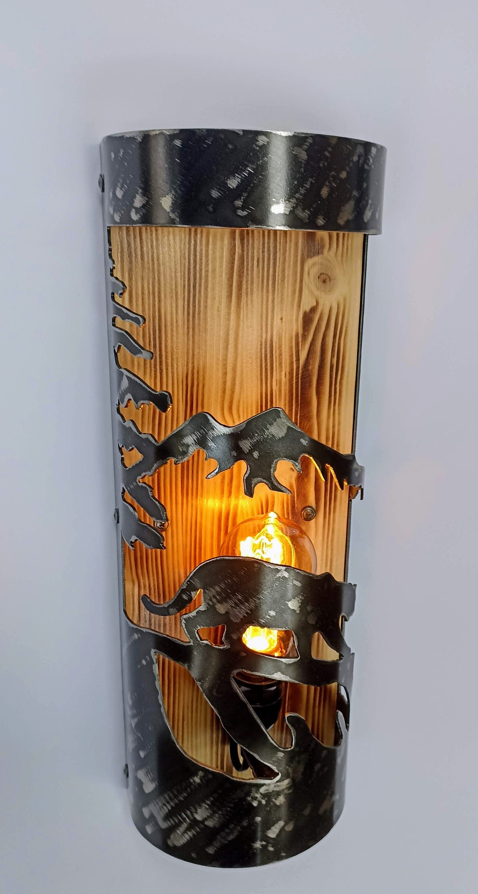 Mountain lion Cabin sconce Lighting Lighting