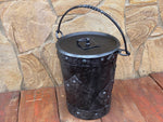 Rustic Iron Fireplace Bucket Fireplace & Wood Stove Accessories