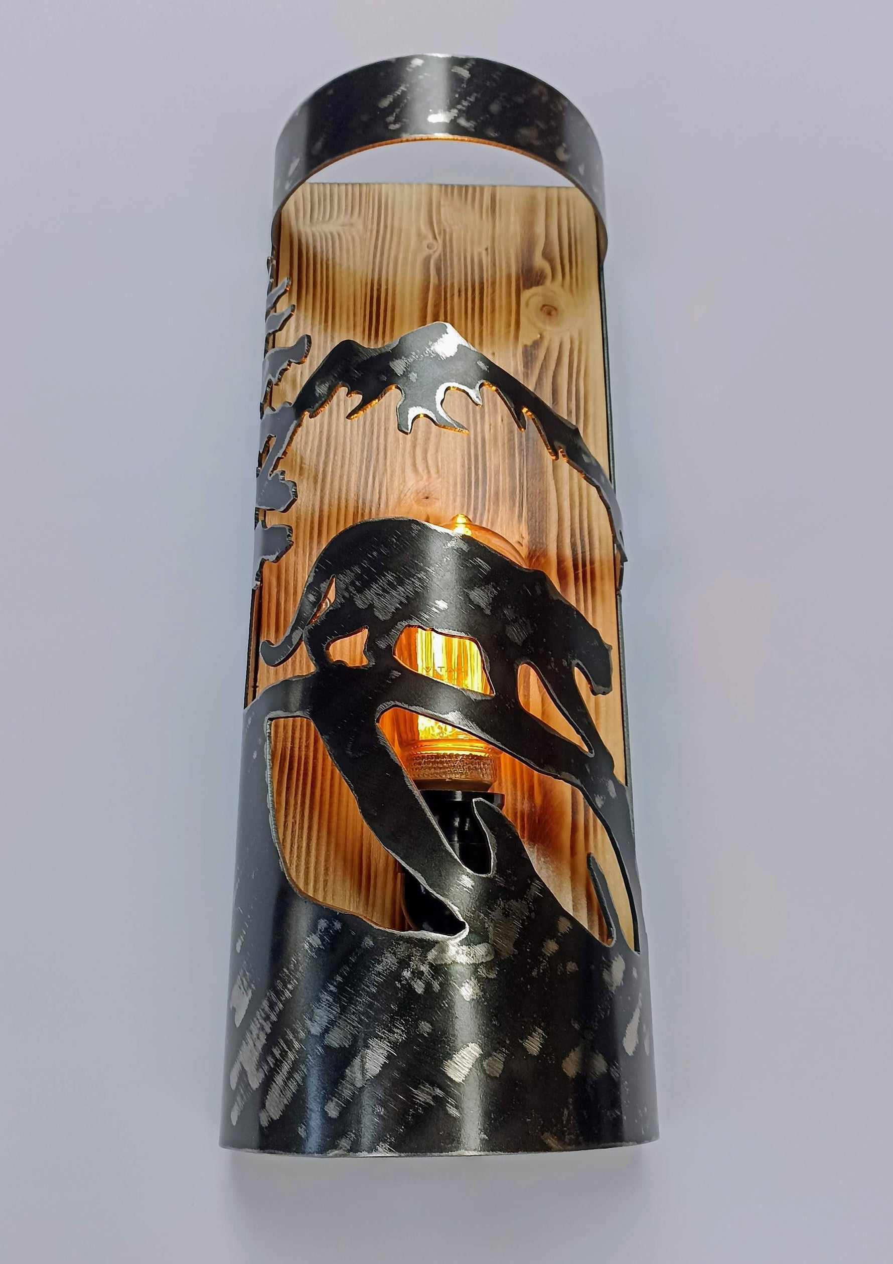 Mountain lion Cabin sconce Lighting Lighting