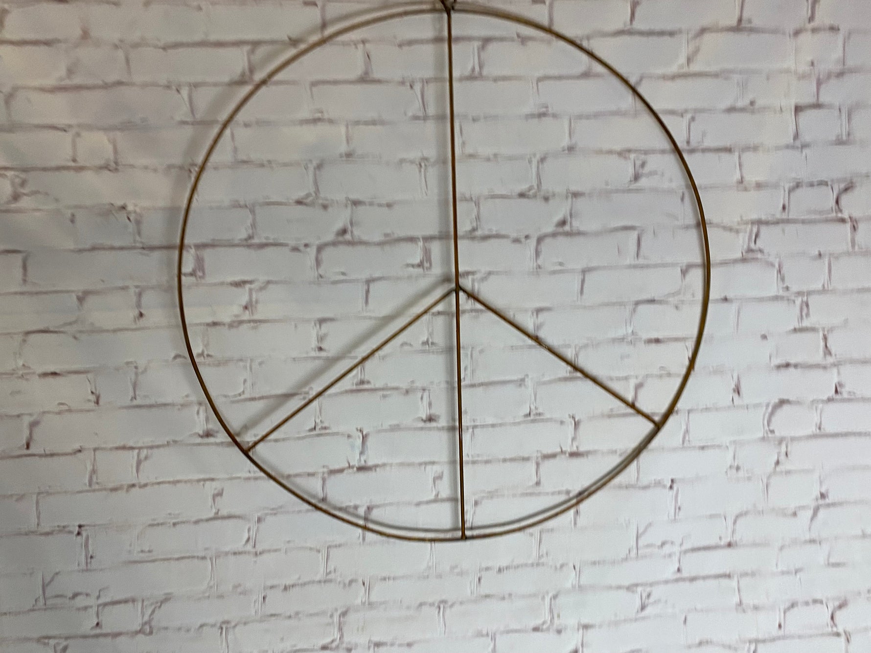 Wrought Iron Peace Sign Wallpaper Wall Sign